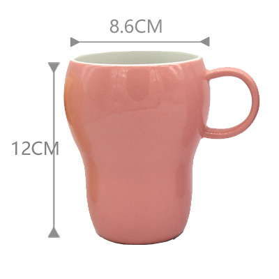 外贸原单正品 色釉杯 logo定制款 牛奶杯水杯