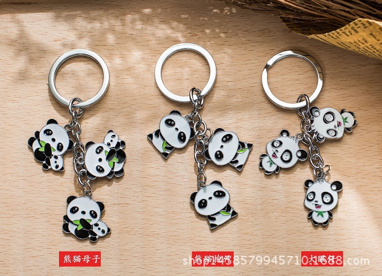 熊猫钥匙扣串3