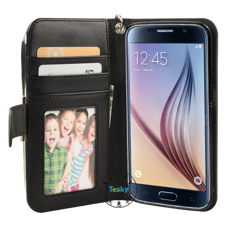 for samsung S6 wallet case bla