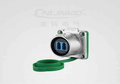 cnlinko凌科 电气防水光纤 航空插头连接器LC 单模双核防晒