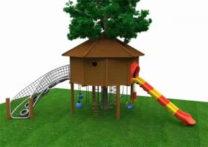 奥鲲定制大型户外实木组合滑梯 儿童滑滑梯设施幼儿园木质游乐设备