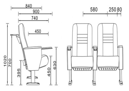 厂家直销独立脚礼堂椅 高档、舒适、耐用