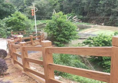 泰和茂盛 厂家销售 仿木三扶手护栏 水泥三横梁栏杆