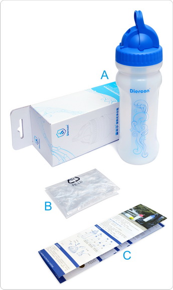 康米尔PB02商务滤水壶彩盒包装明细