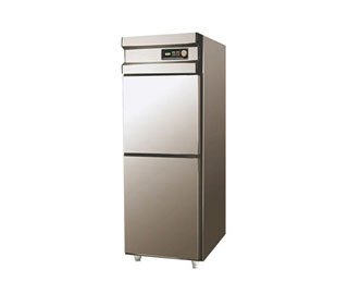 芙蓉普及型不锈钢二门风冷管冷双温立式冰箱 商用冰箱