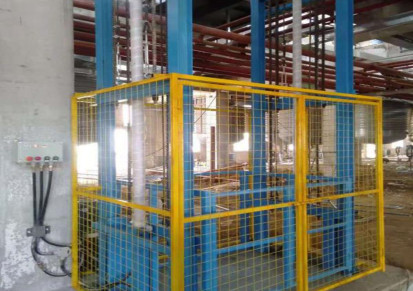新盛 导轨液压式简易货梯 SJD 货运升降货梯 仓库厂房货物搬运货梯