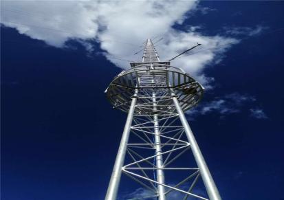 冠辰通信定制50米四柱角钢塔 装饰通讯塔 使用寿命长