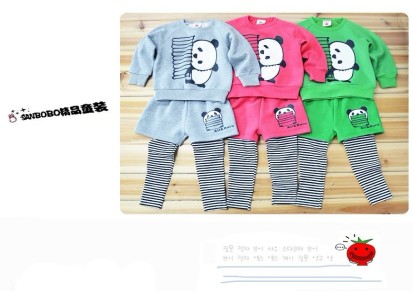 韩版新款套装 卫衣加厚女童 （假两件裤子+长袖衫）B18301