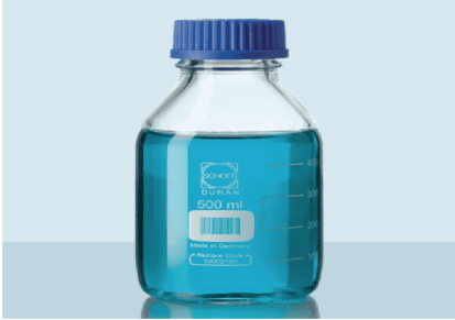 DURAN透明蓝盖试剂瓶500ML，10个/盒 货号：218014459