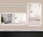维克派 壁挂无极变光浴室镜led高清灯镜卫生间除雾智能化妆镜