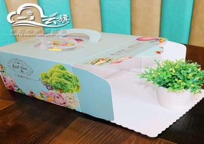 欧式烘焙包装盒生日蛋糕盒 折叠手提西式蛋糕包装盒