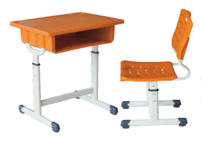 岗权家具 厂家直供学生单人课桌椅 可升降 按需供应