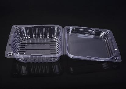 一次性透明果切盒 连盖透明果蔬保鲜盒 吸塑盒透气对折水果包装盒