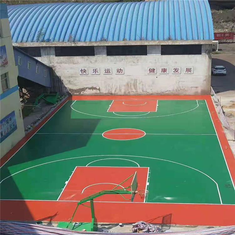 硅PU篮球场 硅pu塑胶跑道 硅pu球场专业施工 茹怡媛