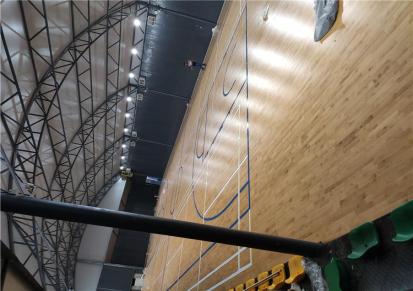施工样板企口硬木地板华恒篮球运动木地板