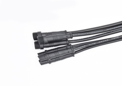健宏厂家生产m8防水插头 两芯纯铜感应洁具connector防水公母连接线