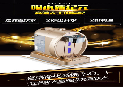 雅蜜欧多功能高端过滤净水器直饮机即热式饮水机调温台式开水机
