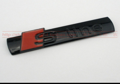 奥迪Sline侧标金属车身装饰贴标 sline叶子板车标 sline尾标贴
