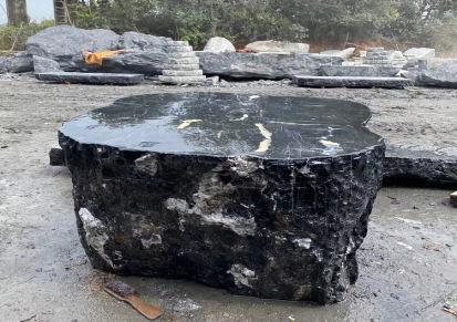 广州黑山石 枯山水石头 支持图纸定制加工
