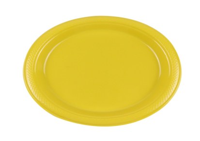 金树 黄色儿童塑料餐盘 一次性食品级塑料餐盘