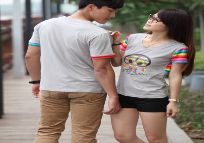 供应 2013日韩版新款女装情侣装 短袖T恤 情侣t恤 一件代发货