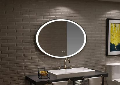 百澜菲制镜工厂 美式浴室镜壁挂墙卫生间镜子LED灯镜洗手间卫浴镜防雾带灯光