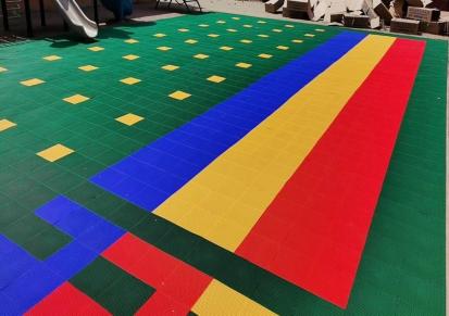 雄安新区 河北利胜 运动场地板批发 幼儿园防滑地板施工 篮球软连接地板