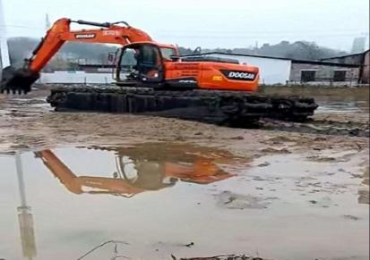 重庆周边小松220型湿地挖机出租河道清淤施工
