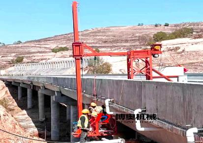 博奥桥梁PVC排水管安装设备 施工梯笼 侧边吊篮 电动升降