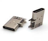 USB AF母座弯脚无后盖铜壳LCP带螺丝孔 铜壳耐高温USB连接器