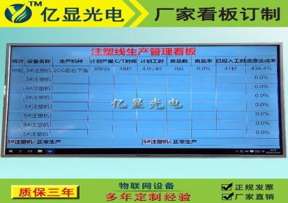 亿显LCD液晶看板系统MES执行工业4.0车间产线数据可视化