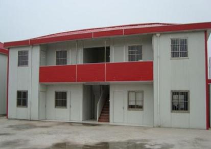 四坡五脊活动板房 雅致活动房 国正尖顶红色集装箱活动房