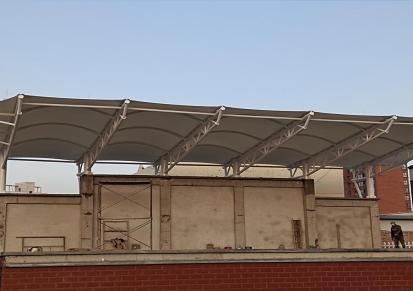 景观棚膜结构安装 遮阳棚车棚体育场看台棚定制直销 天宇