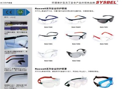 供应SYSBEL防护眼镜RAX7228E 防冲击 防飞溅 防UV