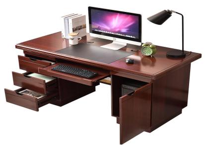 电脑桌台式桌家用书桌1.2米多抽屉办公桌简约现代1.4写字台老板桌