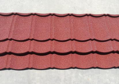 彩石金属瓦 西里米尔 镀铝锌不锈钢 红色 经典型 防腐隔热 厂家生产
