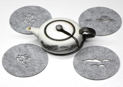 腾苑毛毡咖啡隔热茶杯垫 创意吸水防滑餐电脑桌垫 恒誉定做
