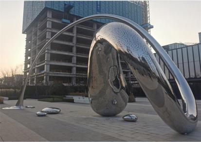 基胜雕塑 大型户外广场镜面不锈钢雕塑 镂空水景大摆件 可定制