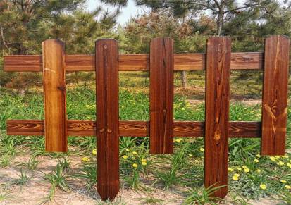 佳星公园防腐木围栏碳化木围栏工艺木围栏装饰木围栏木篱笆围栏
