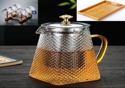 源头工厂直销支持玻璃茶壶玻璃制品批发定制公司logo礼品代发
