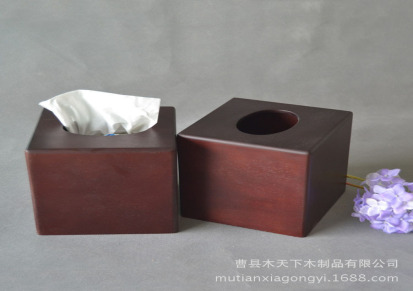 中号复古实木纸巾盒 饭店餐巾纸盒家用木制纸抽盒 可加工定制