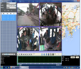 景瑞创新高清夜视4路摄像头车载远程大货车行车记录仪24V四路监控倒车影像厂家