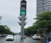 一体式广告人行信号灯 带LED广告显示屏 行人过街申请按钮
