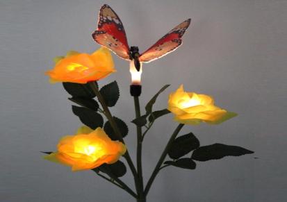 北斗鹿 太阳能蝴蝶玫瑰装饰灯 LED花灯