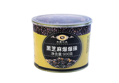 黑芝麻爆粿罐头 薏米爆爆珠 奶茶甜品原料 米雪公主