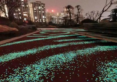 彩色夜光路面材 景观大道发光石地面材料选择北京博利 工厂价