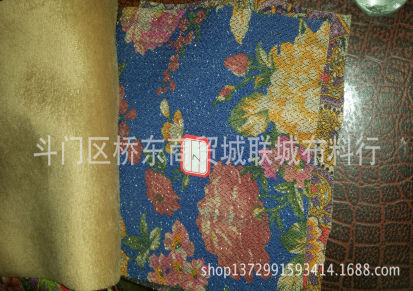 韩国印花金属丝加绒保暖面料