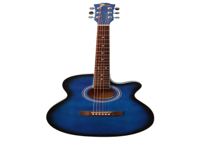 吉他 sevendrop 7点木吉他 4019A 蓝色 40寸缺角民谣吉他