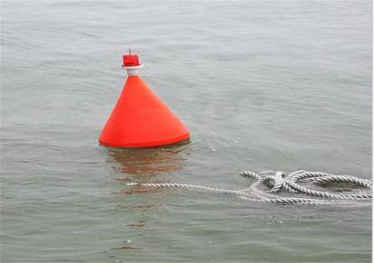 拦船锥形塑料浮标水域通航标识定位聚乙烯航标航道警示设备