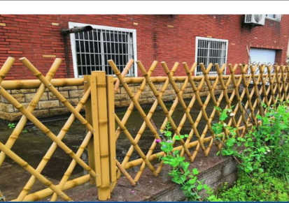 仿竹护栏竹篱笆别墅庭院园艺围栏不锈钢仿真竹子栅栏
